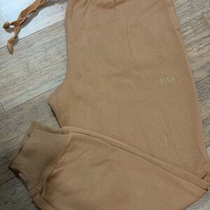 PINK Victoria's Secret Beige Fleece Joggers
